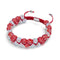 Canne en bonbon | Pourpre x Ivoire | Bracelet Verre Double Luciole